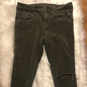 Army green jeans